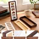 2 Pack Wood Photo Booth Frames 4.7"x12.6" Wood Photo Strip Frame Walnut Film Picture Holder with Stand for Wall Tabletop Desk Home Display Wedding Grad Baby Shower, 12.6x4.7 inches