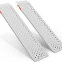 VNN Aluminum Shed Ramp 2PCS - 4' Long Loading Ramp for Riding Mower, Lightweight Sturdy Anti-Slip Ramps with Punch Plate Surface, 880 lbs Capacity for Lawn Mowers, ATV, Motorcycle- 8" Wide, Slivery