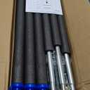 6PCS Trampoline Replacement Poles, Thicker Universal Trampoline Enclosure Poles Fit 8-16FT Straight Pole Frame, Heavy Duty Trampoline Accessories Kits Include Foam Sleeve & Hardware for 2 Install Ways