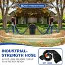 Leaf Collector Compatible with Worx Leaf Blower & Vacuum, Includes Adjustable Adapter Fits 2.3"-5" Connection Ports, 2-8FT Hose, and Mesh Hood