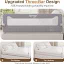 Bed Rail for Toddlers, 71 Inch Swing Down Toddler Bed Rails, 71"L x 24"H