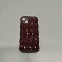 Caseative for iPhone 13 Case,Water Ripple Pattern Curly Wave Frame Soft Phone Case (Wine Red)