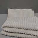 Mecatny Corduroy Spring Decorative Throw Pillow Covers 18x18 Set of 2 for Sofa Living Room, Soft Neutral Boho Couch Pillow Covers for Home Decor, Cream White