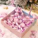 Lanpn 30 Pcs 4.5" Candy Cane Christmas Decorations, Peppermint Candies Xmas Tree Ornaments, Mini Pink White Lollipop Candy Canes, Plastic Crutch Pendant Hanging Decor Candyland Holiday Indoor Outdoor