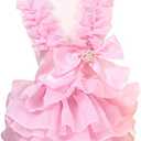Fashion Sweet Puppy Dog Chiffon Princess Dress for EXTRAL Small and Small Dog Pink Medium