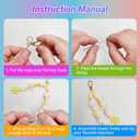 SUIMZESTI 521Pcs Colorful Bead Keychain Making Kit for Women, Acrylic Bag Charm Making Kit, Beads for Key Chain Bracelet Jewerly Making Kit