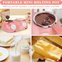 Outamateur Chocolate Melting Pot Electric Chocolate Fondue Mini Fondue Candy Maker with Double Melting Pot for Milk Chocolate,Cheese,Butter,Candy