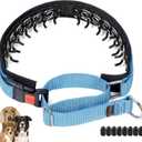 Mayerzon No Pull Dog Collar, Patented Martingale Collar for Small Medium Large Dogs with Buckle and Heavy Duty Nylon for Walking Training Hunting, Safe and Easy to Use(M, Blue) (Medium,2.5mm,20-Inch,14.5-18.5"Neck)