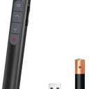 Presentation Clicker Wireless Presenter Remote, PowerPoint Clicker Computer Clicker with Red Light, Clickers for PowerPoint Presentations Slide Advancer with Volume Control for Mac/Laptop/Computer (61R)
