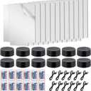 OMTech 12 Sets LED Light Base with Acrylic Blank Sheets, 16 Colors, & 4 Modes, LED Night Light Set for Home Cafe Bar Decoration DIY Projects