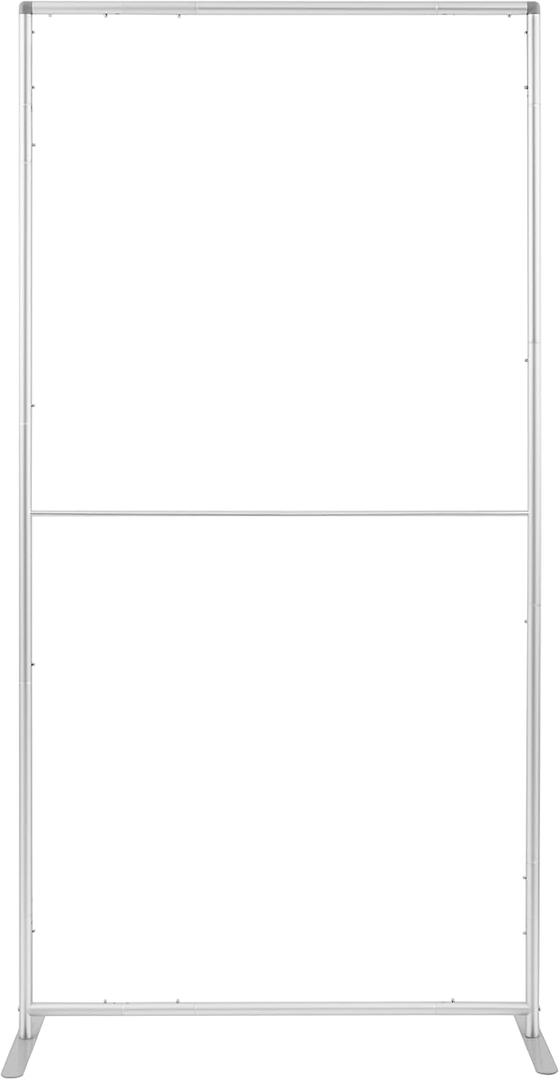 MorningRo Extend Vertical Fabric Display Banner Stand 4' W x 8' H Portable Multi-purpose Poster Backdrop Wedding Banner Holder for Indoor Outdoor Advertising Anniversary Party, Hardware Only