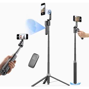 Magnetic Auto Face Tracking Tripod, 70.9 Magsafe Phone Tripod with 360Rotation 5-Gesture Control, Wireless Remote, Magnetic Mount, Ideal for Vlogging, Live Streaming, Travel and Content Creation