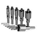 GSTK 10PCS Upgrade Heavy Duty Carbide Hole Saw Kit,with 4*Extra Titanium Plated Pilot Center Drill and 2* Springfor Hard Metal, Stainless Steel, Iron
