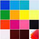 Geetery 30 Pcs Colored Acrylic Sheets, 4 x 4 x 1/8 Inch Thick Translucent Cast Acrylic Sheet,Plastic Boards for Back to School DIY Project Picture Frame,Art Crafts Laser Cutting Engraving, 15 Colors