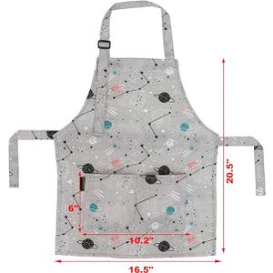 BeeGreen Kids Cooking Aprons w Adjustable Strap Kitchen Aprons w Front Pocket for Kids Toddler Painting Baking Artist