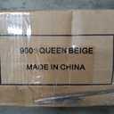 Upholstered Platform Bed, Queen, Beige, Model# 9001