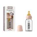 BIBS Baby Glass Bottle Complete Set 110 ml | BPA Free Natural Rubber | Made in Denmark | Blush