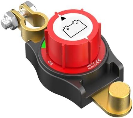 Top Post Battery Disconnect Switch 12v,Battery Kill Switch Negative On/Off 12-48V Top Post Battery Switch Heavy-Duty Battery Disconnect Switch for Cars, Vehicles, RVs, and Boats