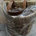 Woven Front Door Basket Seagrass Wall Hanging Basket Decorative Boho Mounted Organizer for Dried Flower Plants Storage Basket for Garden, Home, and Farmhouse Dcor