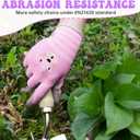 ANDANDA Kids Gardening Gloves, Nitrile Coated Children Yard Work Gloves with Grip, Suitable for Toddlers, Children, Girl, Boy (5L(Age7-9), Pink)