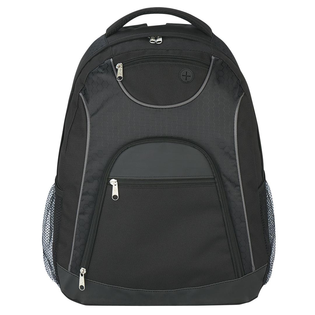 Backpack Grey/Black – Reflective Tech Backpack with Compartment – Multiple Organizer Pockets 2 pcs