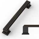Amerdeco 10 Pack Oil Rubbed Bronze Cabinet Pulls 6.3 Inch(160mm) Hole Center Gold Kitchen Cabinet Handles Cabinet Hardware for Bathroom Drawer Pulls 
