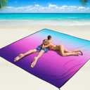 WIWIGO Beach Blanket Waterproof Sandproof Beach Mat 79" X 83"/10'x9'for 2-8 Adults Quick Drying Outdoor Picnic Mat Beach Accessories for Travel, Camping, Hiking