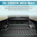 Mixsuper Truck Bed Mat for Chevrolet Chevy Silverado/GMC Sierra 2500HD 3500HD 2020-2026, Fit for 6.8 Ft Bed, All Weather Bed Liner TPE Durable Odorless Black