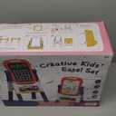 Kids Easel for Toddlers Age 2-4 Art Magnetic White Board & Chalkboard Double Side Adjustable Stand Drawing Writing Learning Educational Toy for 2 3 4 Year Boys Girl Birthday Gifts (Blue)