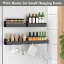 HuggieGems 4 Pack Magnetic Spice Rack Organizer for Refrigerator and Oven, Black Fridge Organizers and Storage for Kitchen