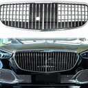 S Class Grill for Maybach Front Grille Compatible with Mercedes Benz W223 S450L S500 S580 S580e S650 S680 2022 2023 2024 W/ACC