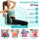 Lumbar Support Pillow, Memory Foam Lumbar Pillow for Lower Back Pain Relief, Back Support Pillow for Office Chair, Car Seat -Gray