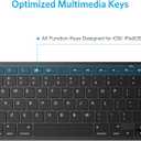 OMOTON Bluetooth Keyboard Compatible with iPad A16 11th 10th Generation, iPad 10.2 (9th/8th/7th), iPad Pro 13/12.9/11 inch, iPad Air/Mini and More iOS Devices, Black