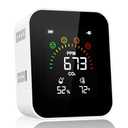 Air Quality Monitor Indoor for CO2, Temp, Humidity, YOWEXA 400-10,000 PPM Carbon Dioxide Detector with NDIR CO2 Sensor & Color Screen, 3 Adjustable Backlight CO2 Monitor for Home/Office/Car/Plant