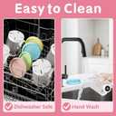 Creami Swirl Pints & Lids for Ninja Swirl Ice Cream Maker NC700 Series, Swirl Container Replacement for Ninja Creami, BPA-Free & Dishwasher Safe (Pink&Blue, 2Pcs)