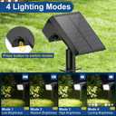 LANSOW 12 Pack Solar Spot Lights Outdoor Waterproof IP67, (90 LED/4 Modes) Solar Landscape Spotlights, 2-in-1 Solar Powered Flood Lights for Yard Garden Pathway Outside Tree, Auto ON/Off(Cool White)