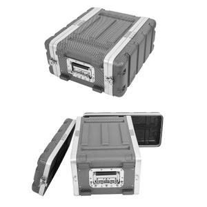 Muscab 2U ABS Rack Case Shallow 12" Depth, 19" Rackmount Flight Road Travel Case, Waterproof Protective Hard Case with Customized Foam, Wireless Mic System Storage/Amp/Effect/DJ Mixe