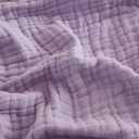 EMME Cotton Throw Blanket for Couch Soft Muslin Blankets 50"x60" Lightweight Breathable Blanket All Season Gauze Blanket, Lavender