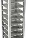 Strictly Briks Compatible with Lego Classic Stackable Baseplates, Building Briks for Towers, Shelves, and More, 100% Compatible with All Major Brands, Gray, 10 Base Plates & 40 Stackers, 6x6 Inches