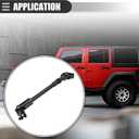 Motoforti Lower Power Steering Shaft, for Jeep Cherokee 1984-1994, Metal, No.4713943, Black