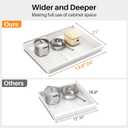 Pull out Cabinet Organizer, 2-Pack Expandable(13.6"-24") Silde out Drawers with Raising Pad for Framed Cabinets, Adjustable Full-Extension Adhesive Roll out Shelves for Kitchen Pantry Home Pot and Pan