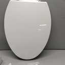 Elongated Toilet Seat, 18.5 Soft/Slow Close Oval (Oblong) Toilet Seat for Elongated Toilets, No-Slam Quiet-Close Lid, Easy-to-Install & Clean, Durable Never-Loosen White Plastic Seat