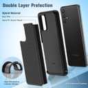 JXVM for Galaxy A32-5G Phone Case: Samsung A32 5G Military Grade Drop Protection, 14ft Drop Tested, Screen Protector Included, Anti-Slip Textured, TPU+PC Dual Layer Shockproof Cover 6.5inch (Black)