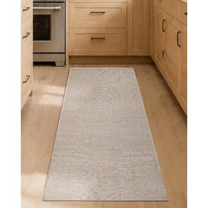 Color&Geometry Kitchen Rugs and Mats Non Slip Washable, Absorbent,Woven Kitchen Runner Rug Easy to Clean Kitchen Floor Mats for in Front of Sink, Laundry Room, Hallway, 24"x72", Beige