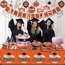 DAZONGE 2026 Orange Graduation Decorations, 265pcs Disposable Graduation Decorations, Class of 2026 Grad Party Supplies for 50 Guests, Tableware Set, Congrats Grad Banner and Hanging Swirls