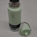 Hydro Flask Water Bottle - Insulated Stainless Steel - Wide Mouth Flex Straw Lid, Non Spill, Leakproof and Refillable in 32 Oz Aloe Green