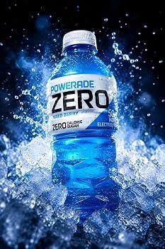 POWERADE Zero Electrolyte Enhanced Zero Sugar Mixed Berry Sports Drink, 20 Ounce (Pack of 24) Best By 05/26/26
