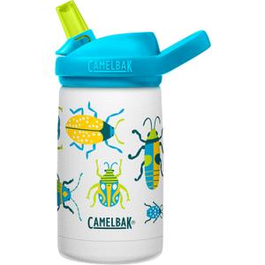 CamelBak Eddy+ Kids Bite Valve Straw Insulated Stainless Steel Water Bottle Bugs, 12oz