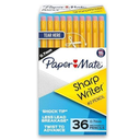 Paper Mate SharpWriter Mechanical Pencils | 0.7 mm #2 Pencil | Pencils for School Supplies, Yellow, 36 Count