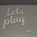 Let's Play Sign Playroom Wall Decor Wooden Play Letters for Play Room Wall Playroom Wall Decals for Kids Room Boho Nursery Decor for Home Library Classroom Reading Nook DIY Gift for Toddler Boys Girls